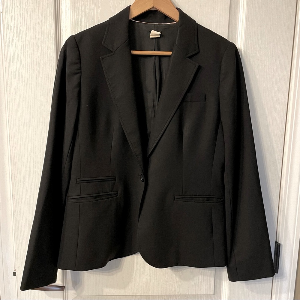 J. Crew | Vintage Wool One Button Blazer Pockets Women’s 10 Office Professional